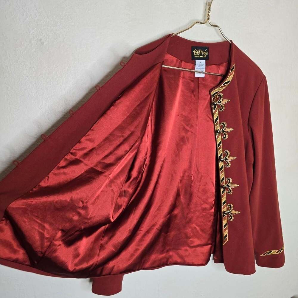 Bob Mackie Wearable Art Embroidered Fleur-de-Lis Jacket - Picture 7 of 8